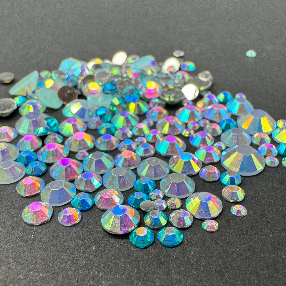 Multicolored Rhinestone Mix - Raindrops - RESIN