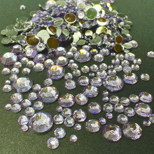 Single Color Rhinestone Mix - Light Purple - RESIN