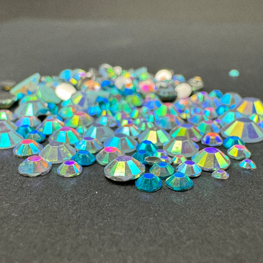 Multicolored Rhinestone Mix - Raindrops - RESIN