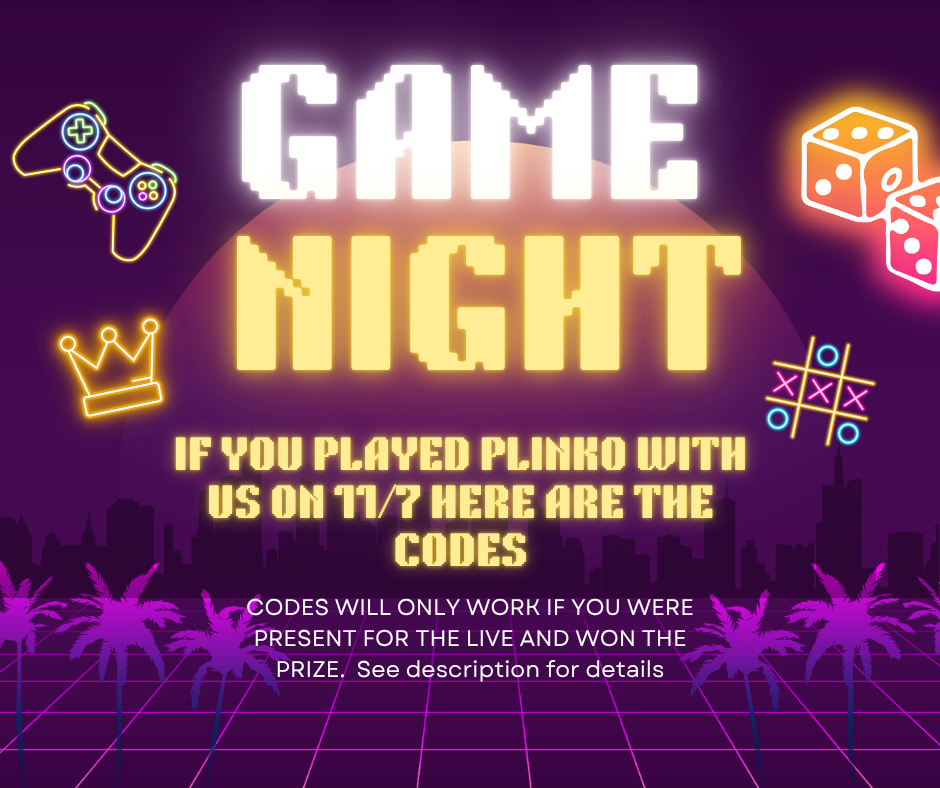 
            
                Load image into Gallery viewer, Plinko Game Codes for 11/7
            
        