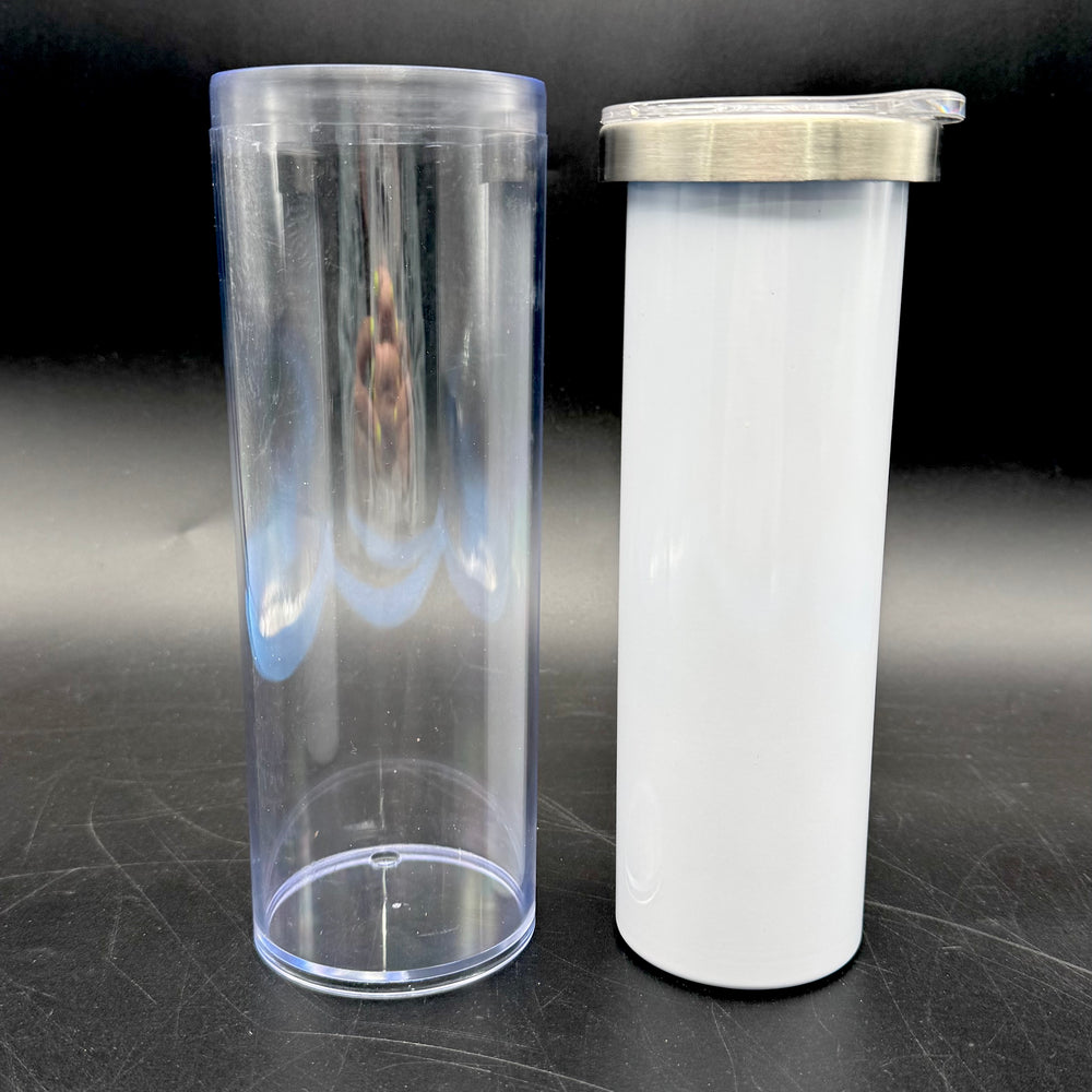Sublimation Ready Stainless Steel and Acrylic Snow Globe Tumbler