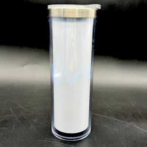 Sublimation Ready Stainless Steel and Acrylic Snow Globe Tumbler