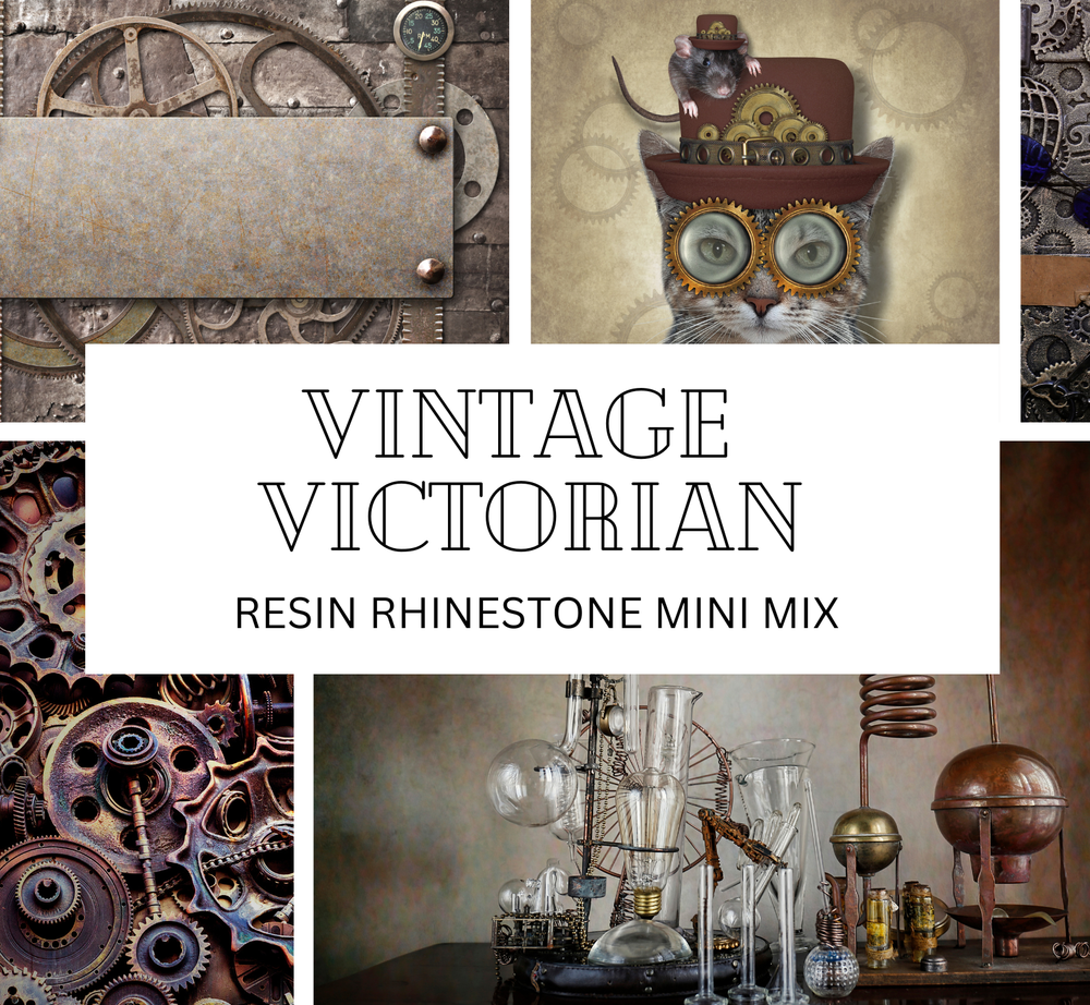 Multicolored RESIN Rhinestone Mini Mix - Vintage Victorian