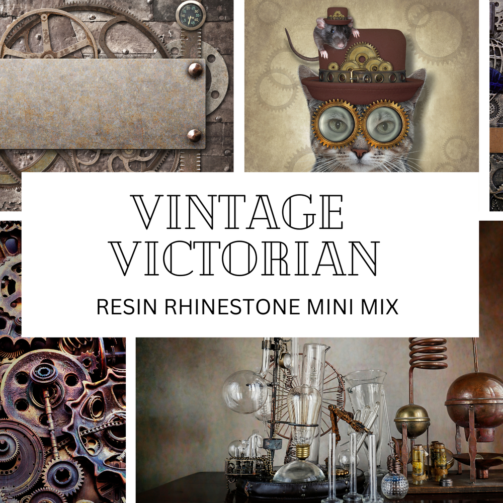 
            
                Load image into Gallery viewer, Multicolored RESIN Rhinestone Mini Mix - Vintage Victorian
            
        