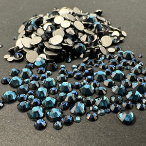 Single Color Rhinestone Mix - Navy - GLASS