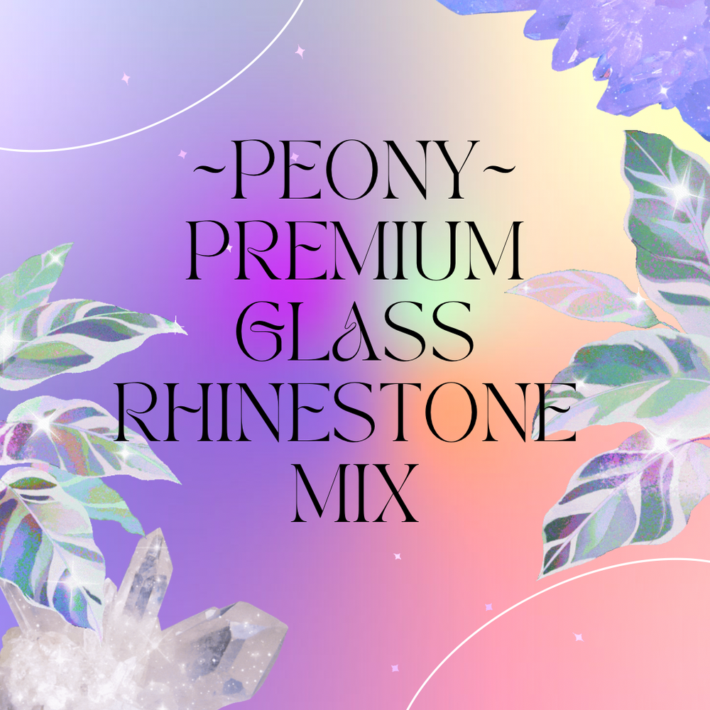 Peony Glass Rhinestone Mix