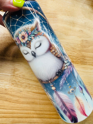 Pre-Sublimated 20oz Tumbler - Dreamy Hootie Hoo