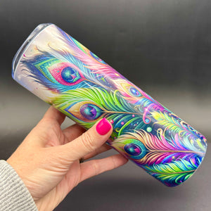 Pre-Sublimated 20oz Tumbler - Glam Feather