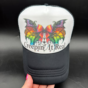 
            
                Load image into Gallery viewer, Sublimated Hat - Creepin&amp;#39; It Real
            
        