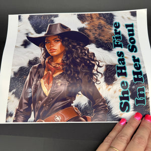 Printed Vinyl Sheet - Western Warrior