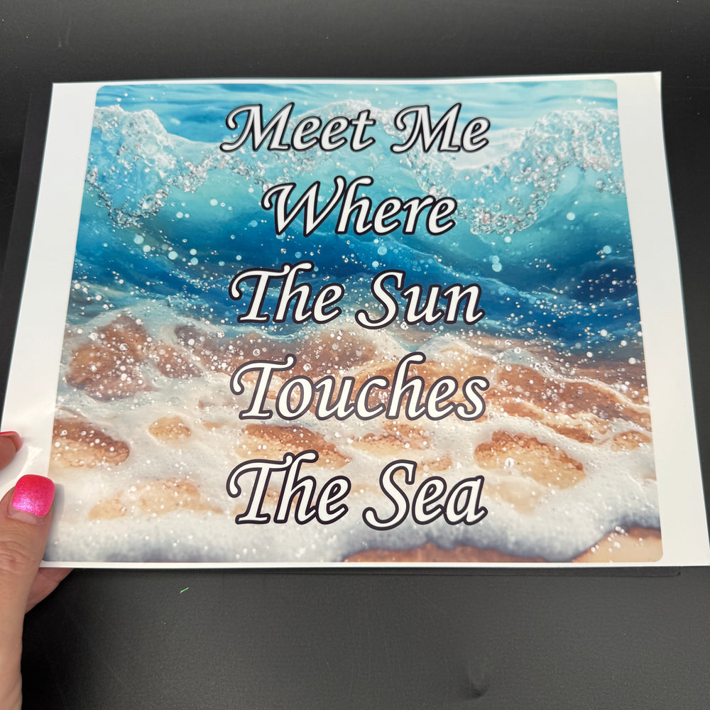 
            
                Load image into Gallery viewer, Printed Vinyl Sheet - Where The Sun Touches The Sea
            
        