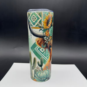 
            
                Load image into Gallery viewer, Sublimation Print of 20oz Wrap - Sage Fluffy Bull
            
        