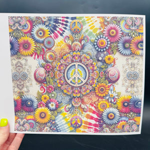 Sublimation Print of 20oz Wrap - Crazy HIppie
