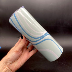 Sublimation Sheet/Print for a 20oz Tumbler of RBD Scatter Method - Blue Swirl )