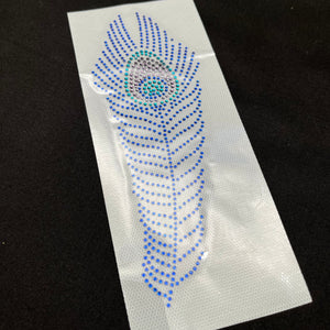 
            
                Load image into Gallery viewer, Rhinestone Applique - Peacock Feather
            
        