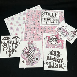 SUBLIMATION DECAL PACK - The Cute But Creepy Collection - Pack 2