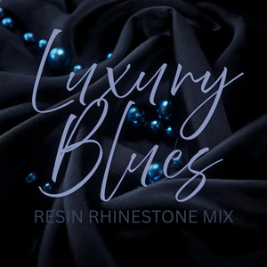 Multicolored Rhinestone Mix - Luxury Blues - RESIN