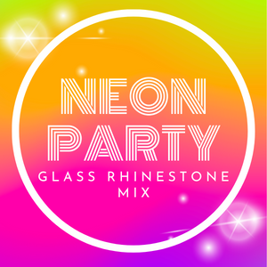 Multicolored Rhinestone Mix - Neon Party - Glass