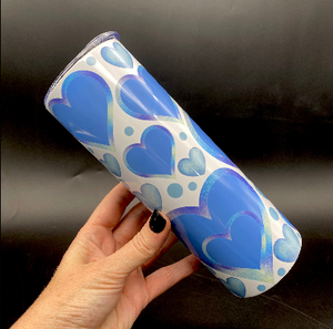 
            
                Load image into Gallery viewer, Sublimation Print of 20oz Wrap - Floating Hearts
            
        