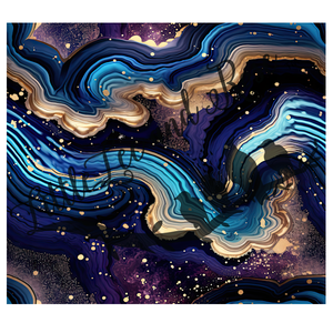 Agate of Blue & Gold Full Sheet 8.5x11 UV-DTF