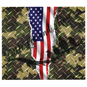 American Camo 20oz Wrap Instant Transfer