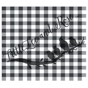 Black Gingham Full Sheet 8.5x11 UV-DTF