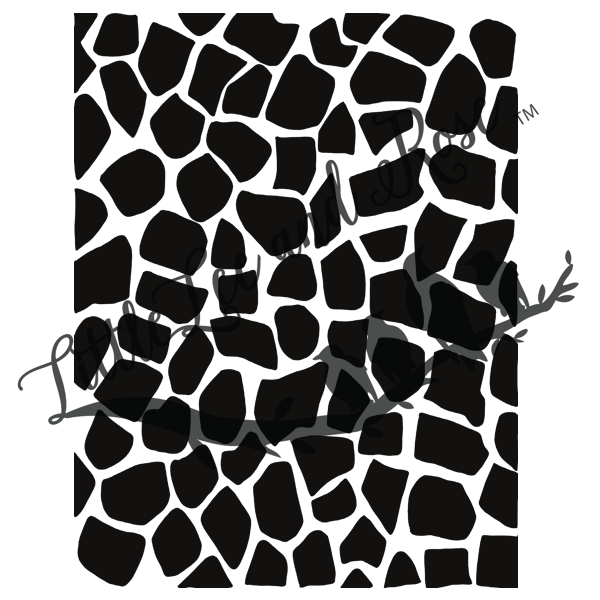 Black Giraffe Print Full Sheet 8.5x11 Instant Transfer