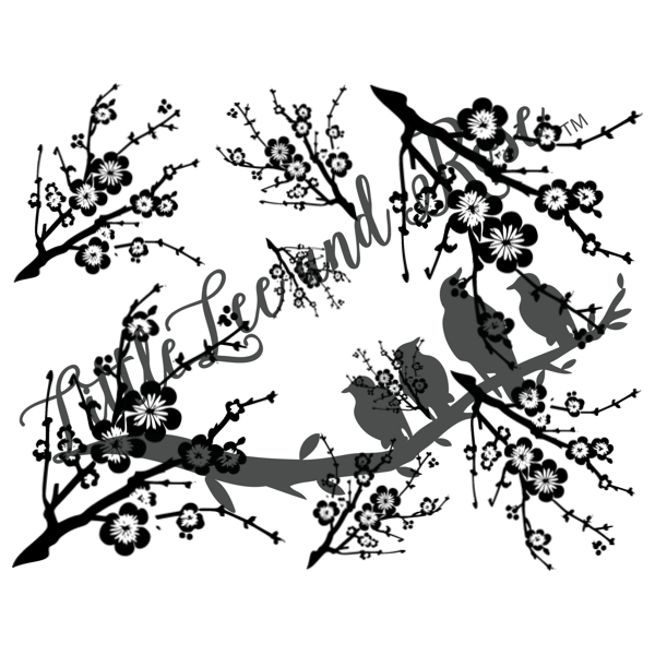 
            
                Load image into Gallery viewer, Black Blossom Branches Instant Transfer - Set of 8
            
        