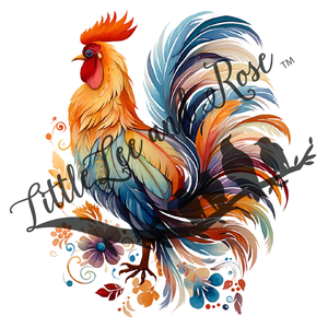 Blue Eyed Rooster Instant Transfer