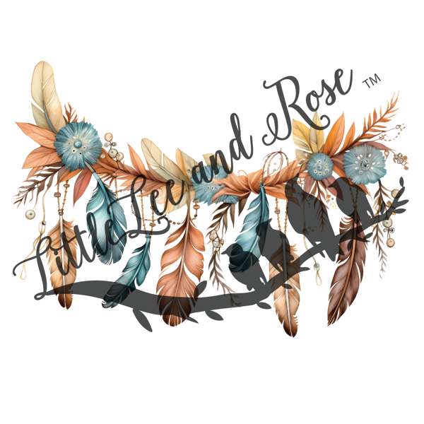 
            
                Load image into Gallery viewer, Boho Feather Garland - Clear Waterslide
            
        