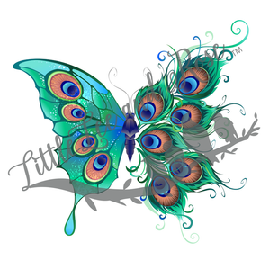 
            
                Load image into Gallery viewer, Butterfly with Green Peacock Feathers Instant Transfer
            
        