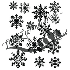 Classy Snowflakes Instant Transfer Sheet