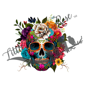 Colorful Sugar Skull Sublimation Print