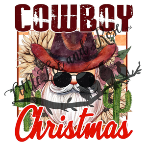 Cowboy Christmas Instant Transfer