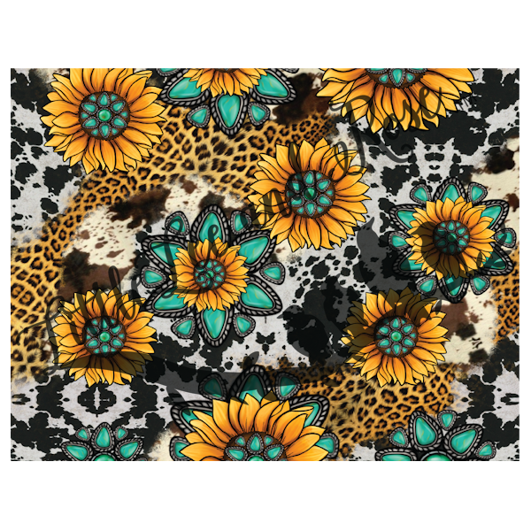 
            
                Load image into Gallery viewer, Cowhide Sunflower Full Sheet 8.5x11 Instant Transfer
            
        