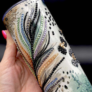 Sublimated 20oz Tumbler - Leopard Feather