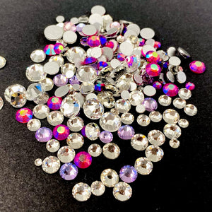 Multicolored Rhinestone Mix - Lilac Stained Glass - GLASS