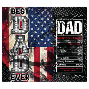 Dad Facts 20oz Wrap Instant Transfer