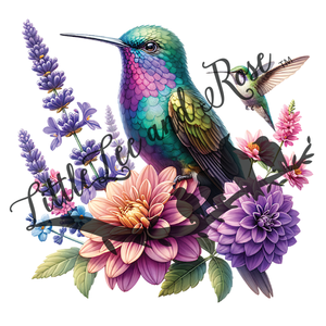 
            
                Load image into Gallery viewer, Dahlia Hummingbird UV-DTF
            
        