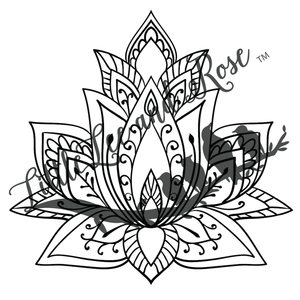 Black Lotus Mandala Instant Transfer