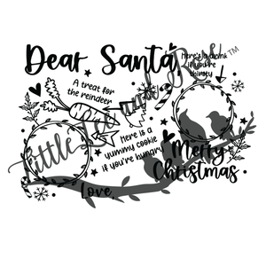 Dear Santa Christmas Icons Instant Transfer Half Sheet