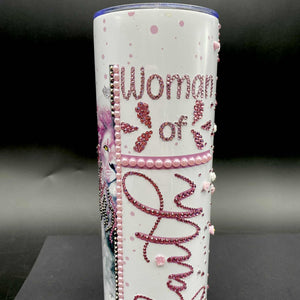 
            
                Load image into Gallery viewer, Sublimated 20oz Tumbler - Woman of Faith
            
        