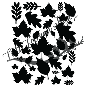 1 Fall Leaf Silhouettes UV-DTF Sheet