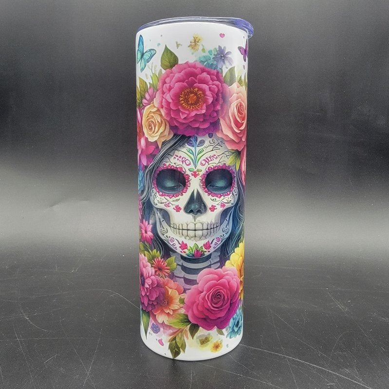 
            
                Load image into Gallery viewer, Pre-Sublimated 20oz Tumbler - Spring Sugar Skull
            
        