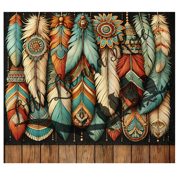 
            
                Load image into Gallery viewer, .Feathers &amp;amp; Woodgrain - Tumbler, Sublimation, or Vinyl
            
        