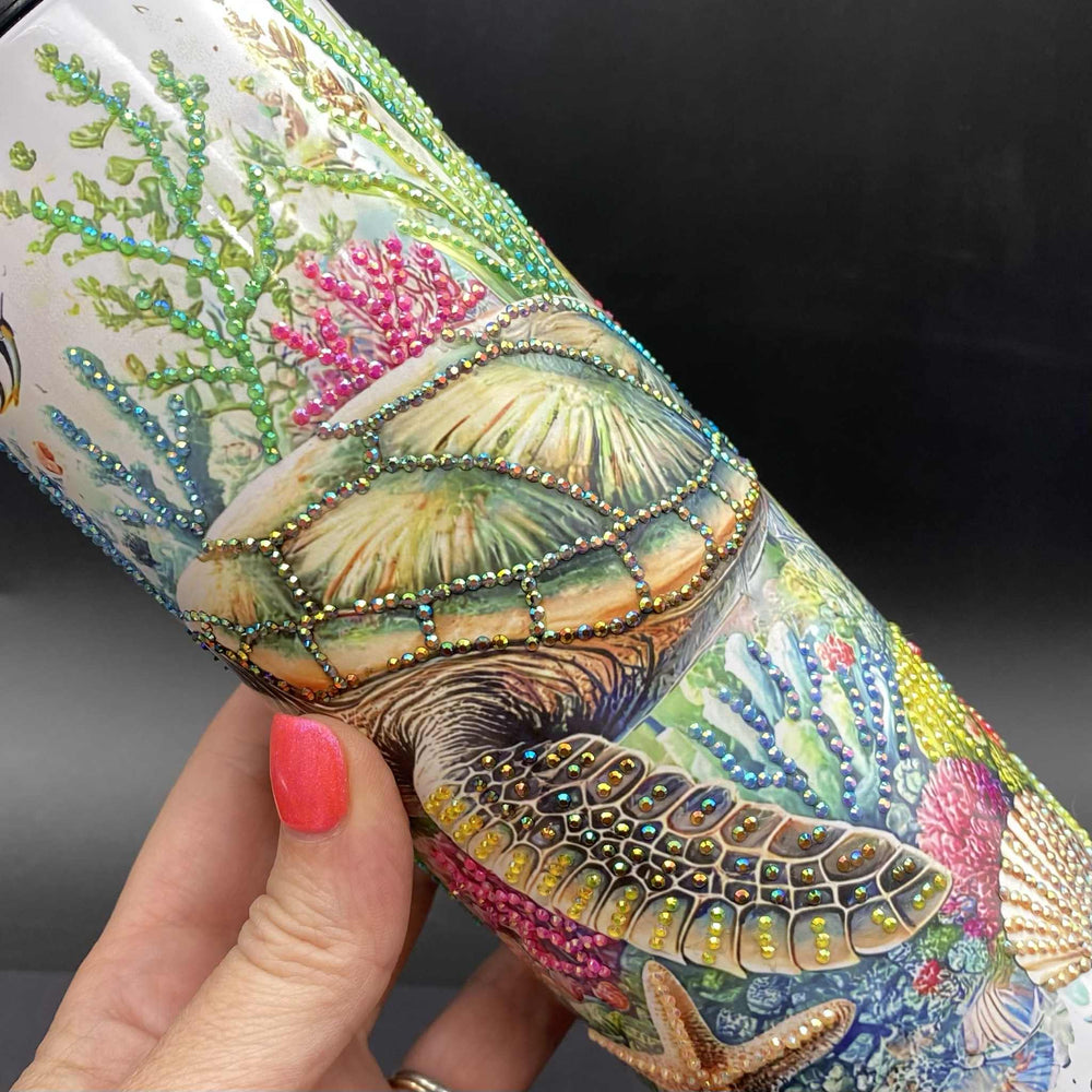 
            
                Load image into Gallery viewer, Sublimated 20oz Tumbler - Swimming Sea Turtle
            
        