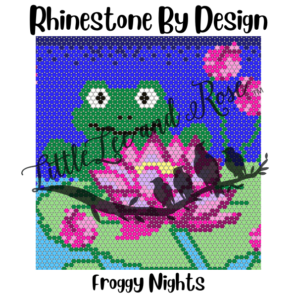 
            
                Load image into Gallery viewer, Printed Vinyl of Rhinestone by Design - Froggy Nights
            
        