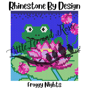 Printed Vinyl of Rhinestone by Design - Froggy Nights