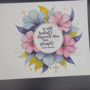 
            
                Load image into Gallery viewer, Sublimation Print of 20oz Decal - Strength &amp;amp; Dignity
            
        