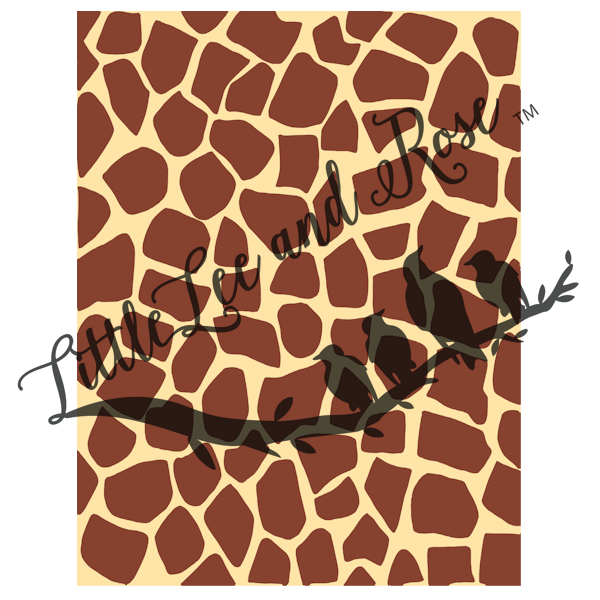 Giraffe Print Full Sheet 8.5x11 Instant Transfer